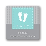 Foot Prints -- Baby Shower Favor Stickers