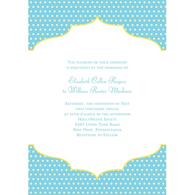 Dotted Frame -- Contemporary Wedding Invitation