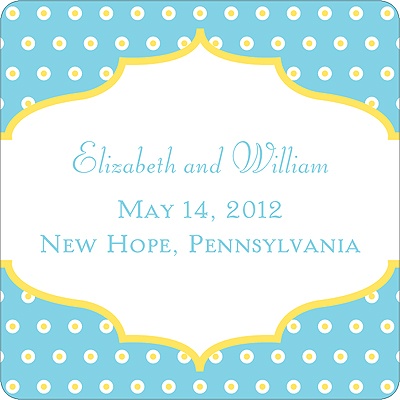 Dotted Frame -- Wedding Favor Stickers