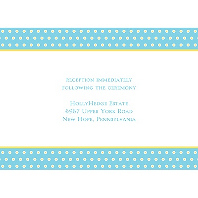 Dotted Frame -- Wedding Reception Card