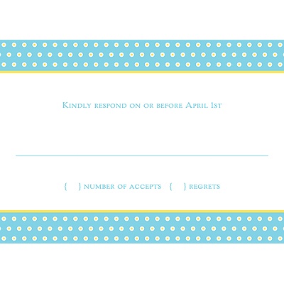 Dotted Frame -- Wedding Response Card