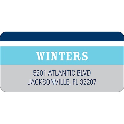 Contemporary Frames in Blue -- Wedding Address Label