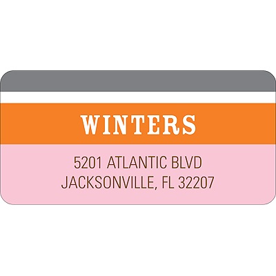 Contemporary Frames in Pink -- Wedding Address Label