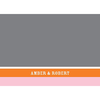 Contemporary Frames in Pink -- Wedding Thank You Card