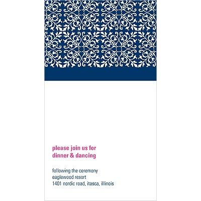 Memorable Motif -- Wedding Reception Card