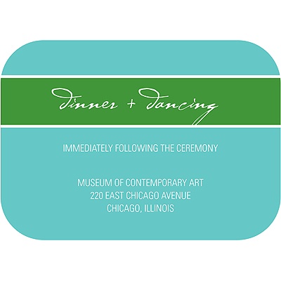 Simply Inviting -- Wedding Reception Card
