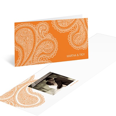 Paisley Perfection -- Wedding Photo Thank You Card