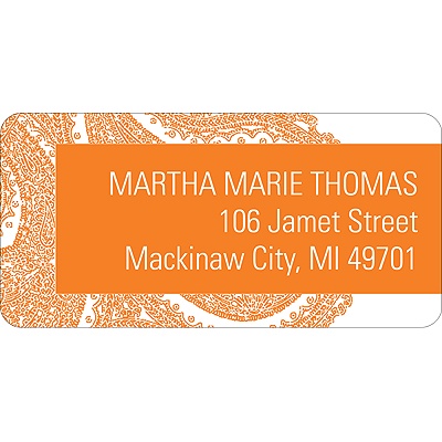 Paisley Perfection -- Wedding Address Label