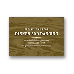 Engraved Memories -- Brown Wedding Reception Card