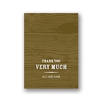 Engraved Memories -- Brown Wedding Thank You Card