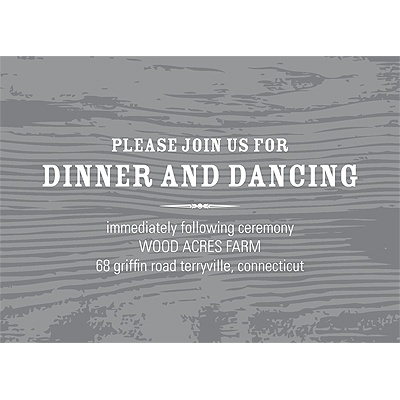 Engraved Memories -- Wedding Reception Card