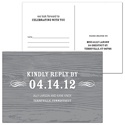 Engraved Memories -- Wedding Response Postcard