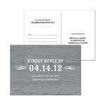 Engraved Memories -- Wedding Response Postcard