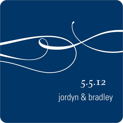 Flowing Embrace -- Wedding Favor Stickers