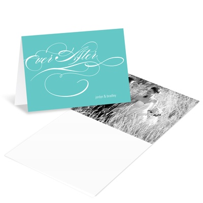 Flowing Embrace -- Wedding Photo Thank You Card