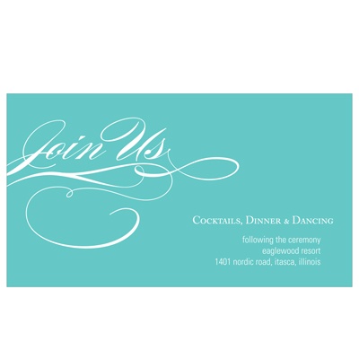 Flowing Embrace -- Wedding Reception Card