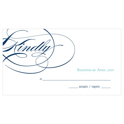 Flowing Embrace -- Wedding Response Card