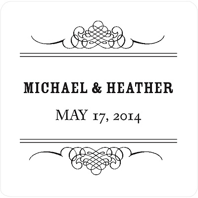 Elegant Edging -- Wedding Favor Stickers