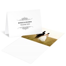 Elegant Edging -- Wedding Photo Thank You Cards