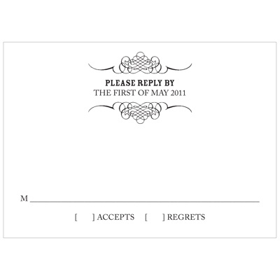 Elegant Edging -- Wedding Response Cards