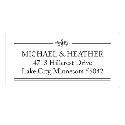 Elegant Edging -- Wedding Address Label