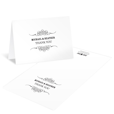 Elegant Edging -- Wedding Thank You Cards