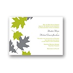 Turning Leaves -- Fall Wedding Invitation