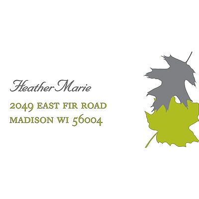 Turning Leaves -- Wedding Address Label