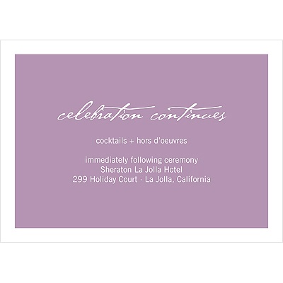 Picture This -- Wedding Reception Card