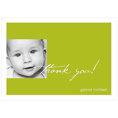 THE GOLDEN TICKET -- BOY PHOTO BIRTH ANNOUNCEMENT, 2in. x 4in. Folded Holiday Card