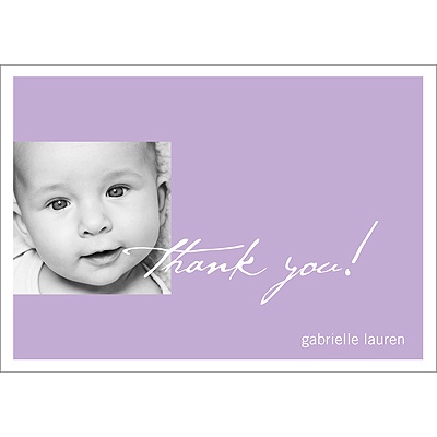 Simply Written -- Baby Thank You Card