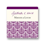 Elegant Damask Array -- Wedding Favor Stickers