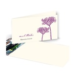 Elegant Floral Stalks -- Wedding Photo Thank You Cards