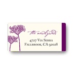 Elegant Floral Stalks -- Wedding Address Label