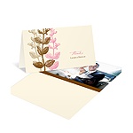 Subtle Vines -- Wedding Photo Thank You Card