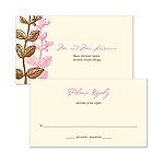 Subtle Vines -- Wedding Response Postcard