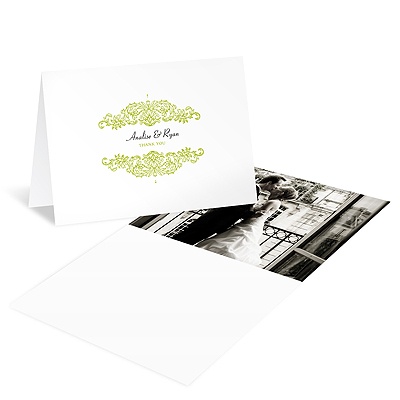 Refined Reflection -- Wedding Photo Thank You Card
