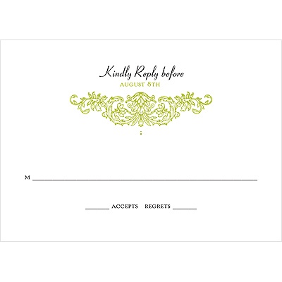 Refined Reflection -- Wedding Response Card