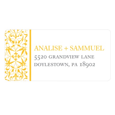 Detailed Day -- Wedding Address Label