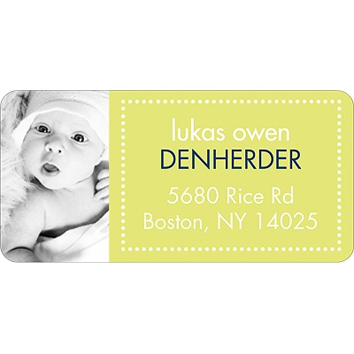 Newborn Collage -- Photo Address Label