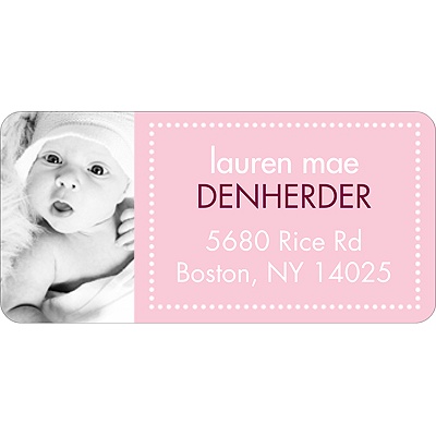 Newborn Collage -- Photo Address Label