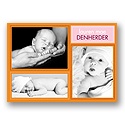Newborn Collage -- Baby Thank You Card