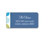 Round & Round We Go! in Blue -- Address Label