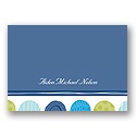 Round & Round We Go! in Blue --  Baby Thank You Card