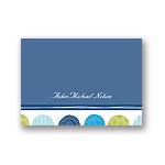 Round & Round We Go! in Blue --  Baby Thank You Card