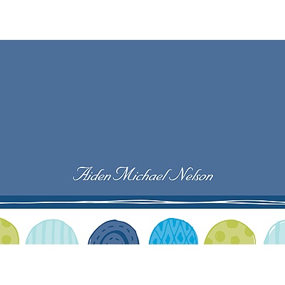 Round & Round We Go! in Blue --  Baby Thank You Card