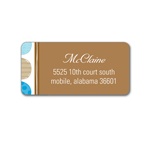 Round & Round We Go! in Brown -- Address Label