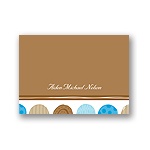 Round & Round We Go! in Brown --  Baby Thank You Card