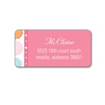 Round & Round We Go! In Pink -- Address Label