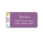 Round & Round We Go! In Purple -- Address Label